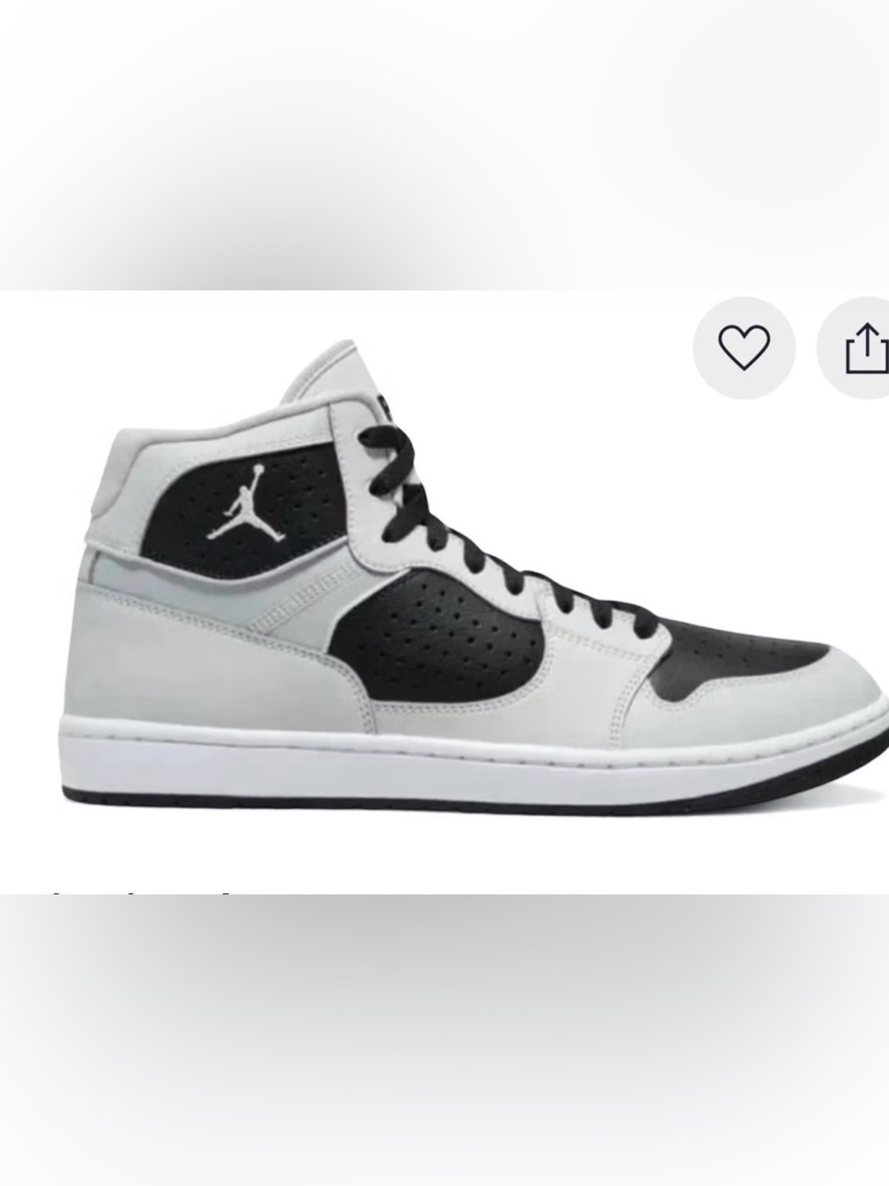 Jordan Men’s Mid-Top Sneakers - Black & White